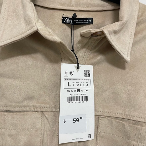 NWT ZARA SUEDE MINI DRESS - Picture 7 of 8